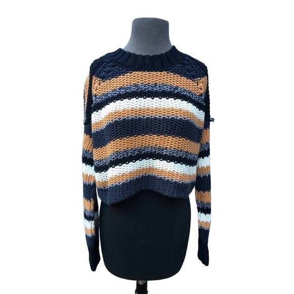 Free People Women's Size Large Devon Knit Long Sleeve Sweater - Picture 3 of 6